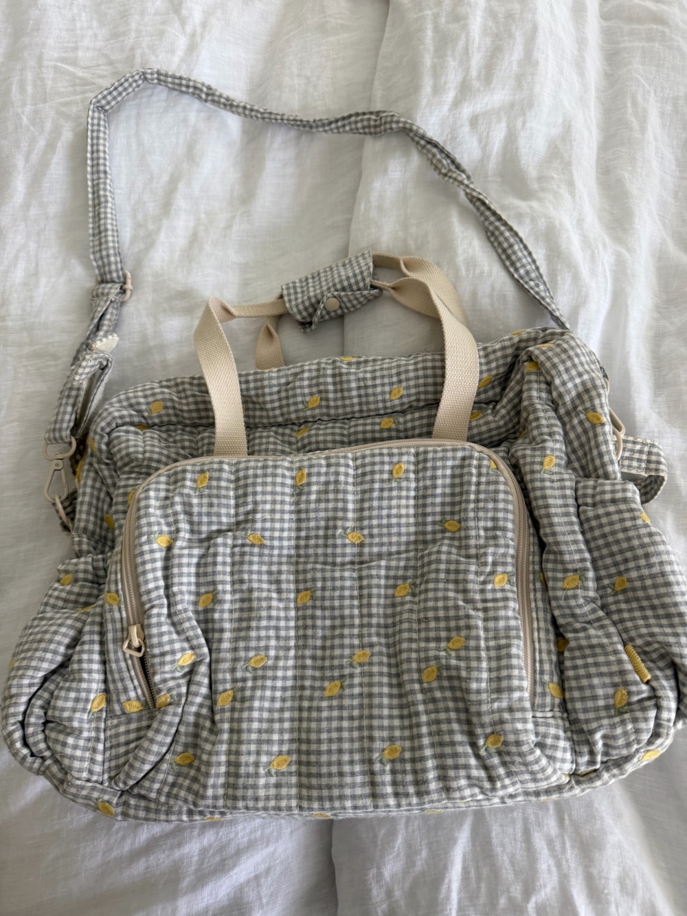 Zara lemons diaper bag